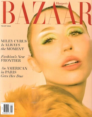 Harper's Bazaar Magazine Miley Cyrus Fashion Jewelry Necklaces Art Issue 2025 - Imagem 1 de 4