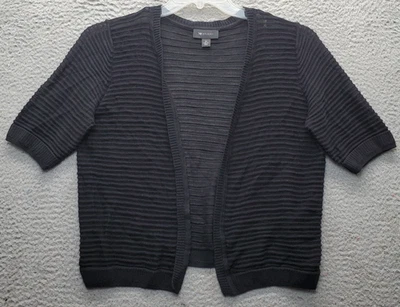 Cárdigan corto AB Studio para mujer mediano negro tejido manga corta frente abierto Foto 1 de 4