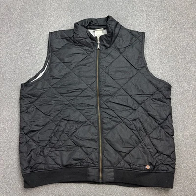 Dickies Jacket Womens X Large Black Chore Work Wear Vest Gilet Puffer Lined Lady — 第 1/4 张图片