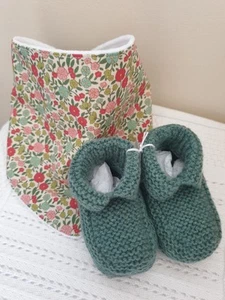 Neu Baby Geschenkset - "Tilda" Baumwollstoff und Wolle und Baumwollgarn - Bild 1 von 6