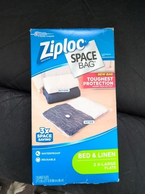 BOLSO DE CAMA Y ROPA DE CAMA 2 X GRANDES PISOS REUTILIZABLES A2 NUEVO ZIPLOC SPACE SAVER Foto 1 de 4