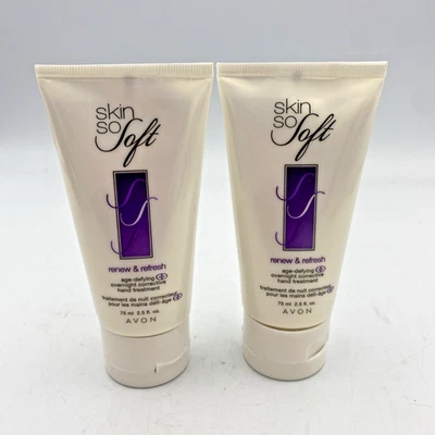 AVON Skin So Soft Renew & Refresh Tratamiento de manos nocturno que desafía la edad 2 piezas 2009 Foto 1 de 4