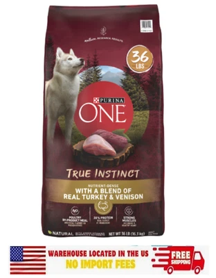 Purina ONE True Instinct With A Blend Of Real Turkey and Venison Dog Food - 36lb