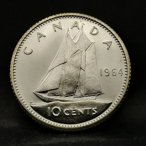 10 CENTS 1964 ARGENT 800‰ ELIZABETH II 1ère Effigie CANADA / SILVER - Foto 1 di 2