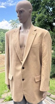 Brooks Brothers Men's Blazer Two Button Beige Camel Hair Size 46 L Made in USA - Image 1 of 4