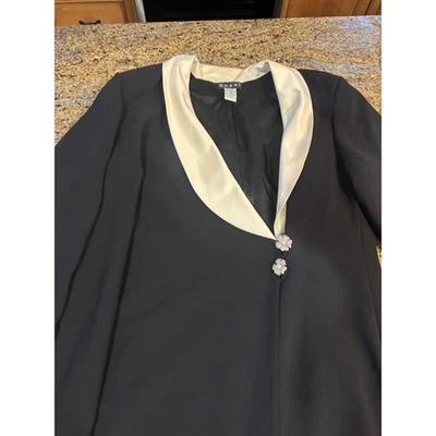 NWT Shani Blazer Dress Ivory Trim Rhinestone Buttons Size 18 Career Cocktail VTG - Image 1 of 4