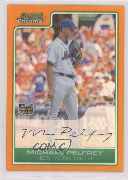 2006 Bowman Draft Chrome Orange Refractor /25 Mike Pelfrey Michael Rookie RC - Image 1 of 2
