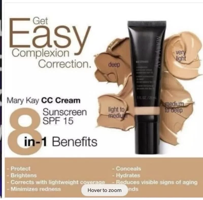 Mary Kay CC Cream MEDIUM To DEEP (Natural) Sunscreen Broad Spectrum SPF 15 BNIB - Image 1 of 4