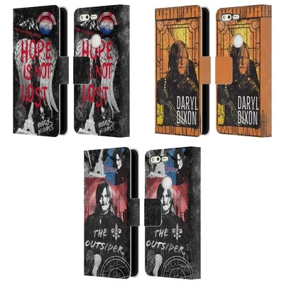 ХОДЯЧИЕ МЕРТВЕЦЫ: DARYL DIXON ГРАФИКА КОЖАНЫЙ КНИЖНЫЙ ЧЕХОЛ ДЛЯ ТЕЛЕФОНОВ GOOGLE - Изображение 1 из 4