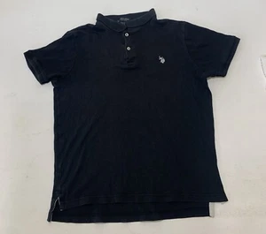 U.S. Polo Assn. Polo Shirt Teen Boys Black Size Medium M - Picture 1 of 6