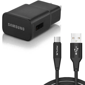 FAST HOME CHARGER TYPE-C 6FT USB CABLE QUICK POWER ADAPTER for PHONES & TABLETS - Picture 1 of 6