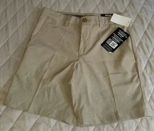PGATOUR Boys Golf Shorts Size 8 In Khaki Heather Color Moisture Wicking - Picture 1 of 7