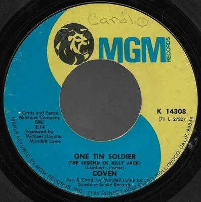One Tin Soldier, I Guess It's A Beautiful Day * by Coven (7", 1973, MGM) VG - Image 1 of 2