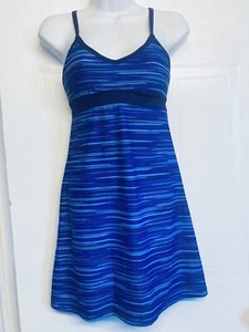 Athleta 984279 Printed Shorebreak Swim Dress Blue UPF 50+ Petite Size XXSP - Picture 1 of 10