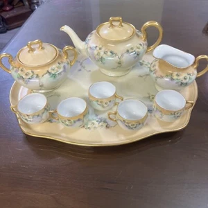 1800’s Limoges Sachsen Teeservice All Signed Mint - Bild 1 von 24