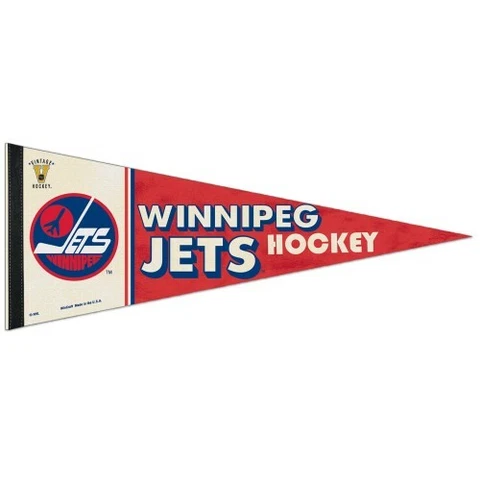 WINNIPEG JETS CLASSIC THROWBACK PREMIUM QUALITY PENNANT 12"X30" BANNER Cover