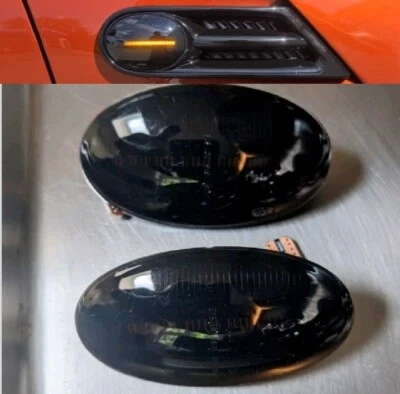 R58 MINI Cooper S JCW LED Dynamic Sequential Flowing Indicators Repeaters Black - Image 1 of 4