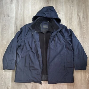 Calvin Klein Hombres XXL Doble Cremallera Resistente al Agua Azul Poli Invierno Abrigo Chaqueta - Imagen 1 de 16