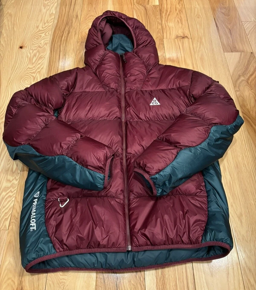 Nike ACG Therma-FIT ADV Lunar Lake Puffer Jacket Night Maroon DH3070 681 LARGE