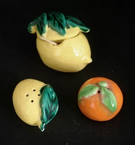 Original service à condiments de type VALLAURIS 3 pièces en forme d'agrumes - Picture 1 of 10