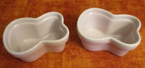 Set of 2 small (4-1/2" long) pink/mauve gold fish shaped baking dish (3/4 cup) - Picture 1 of 11