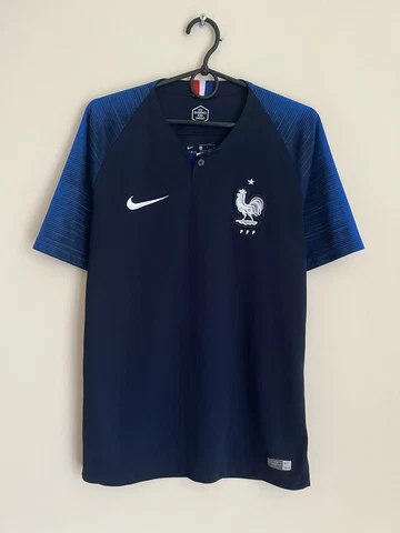 FRANCE 2018 World Cup Home Football Shirt Soccer Jersey Nike 893872-451 Sz S Men Cover