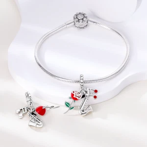 Saxofón Amante de la Música Jazz Rosa Músico Dije Plata de Ley 925 - Imagen 1 de 1