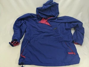 Vtg Patagonia Hooded Anorak Pullover Windbreaker Jacket Womens Sz 12 Pink & Blue - Bild 1 von 5