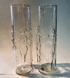 2 gafas de colección Libbey La Femme Highball vajilla de bar alta bailarines desnudos 8,5" 20 oz - Imagen 1 de 6