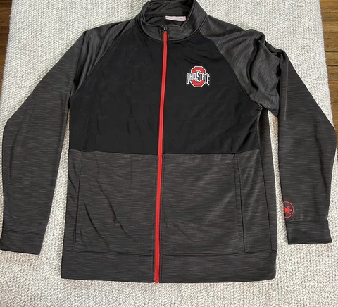 Ohio State Buckeyes Full Zip Jacket - Mens LARGE - GREAT CONDITION Cover
