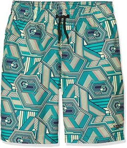 Speedo Boys Stripe Pop printed swim shorts lemon sorbet / Jade / Mango, M - Picture 1 of 2