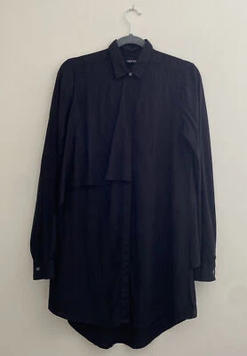 Obey N'89 Propaganda Women Black  Dress Size S Layered Button Gothic Rock — 第 1/4 张图片