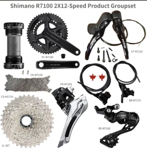 GRUPO MECÁNICO DE DISCO SHIMANO 105 R7100 R7120 52/36T 172,5 MM 36T 2X12 VELOCIDADES - Imagen 1 de 4