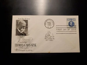 US FDC # 1147 4c Thomas Masaryk ArtCraft 1960 - Picture 1 of 2