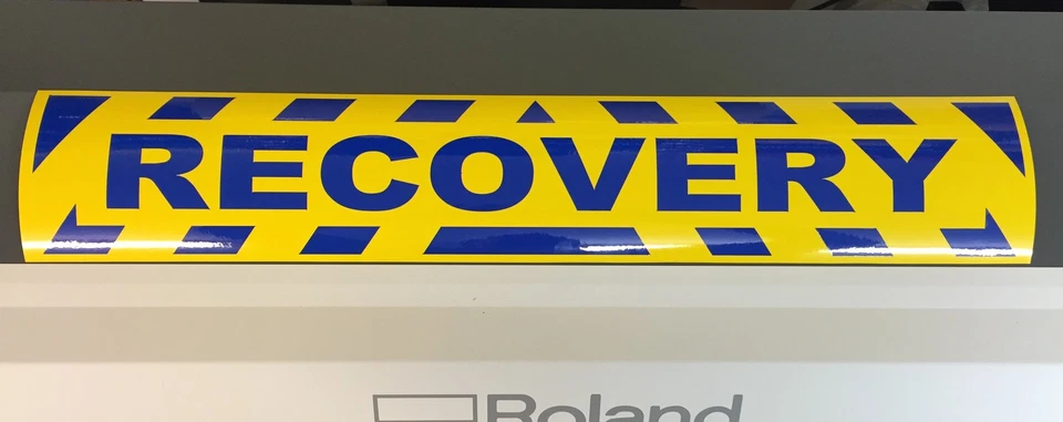 1ST4STICKERS REFLECTIVE HI VIZ RECOVERY STICKER / MAGNETIC WARNING SIGN