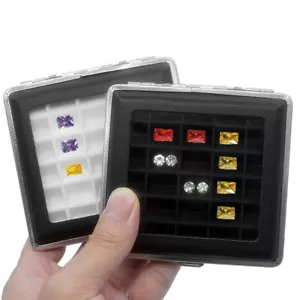 Gem Loose Diamond Storage Box Gemstone Collection Organizer Case Holder 30 Grids - Picture 1 of 16