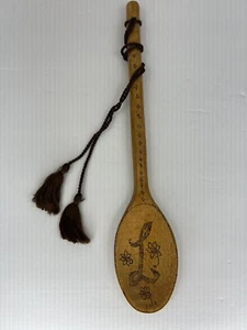 Vintage Handmade Wood Salad Food Spoon Letter L - Picture 1 of 4