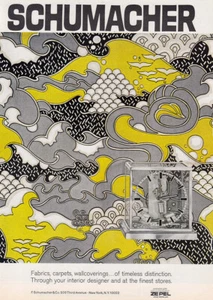 1970 Schumacher: Stoffe Teppiche Tapeten Vintage Print Ad - Bild 1 von 1