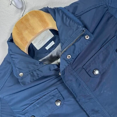 Chaqueta ligera Zara Hombre Cremallera completa Botón a presión Azul Talla L Foto 1 de 4
