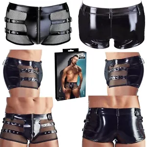 289 0399 17 LACK Herren GAY Pants Shorts mit Reißverschluss Schnalle in S bis M - Bild 1 von 8