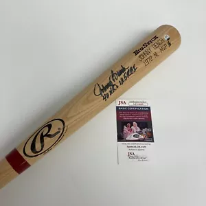 Johnny Bench 40 Home Runs 125 RBI's Signed 1972 MVP Baseball Bat JSA COA - Picture 1 of 7