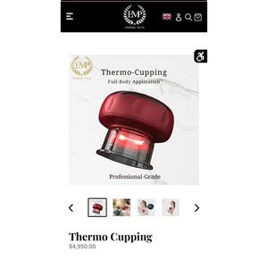 Empire Tech Thermo Cupping Aplicación de Cuerpo Completo Grado Profesional Alivio Rojo - Imagen 1 de 7
