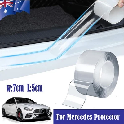 Transparent Door Edge Guards Door Sill Protector For Mercedes Plate Sticker Tape - image 1 of 4