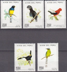 Peru Birds/Trogan/Umbrellabird/CockoftheRock/Toucan Stamps 1972 SC C366-40 MNH - Picture 1 of 1