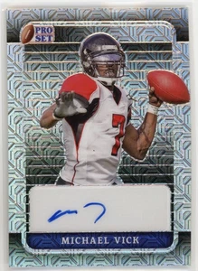 2023 Pro Set Metal Michael Vick Silver Mojo Auto /20 #PA-MV1 Falcons - Picture 1 of 2