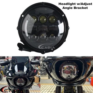 For Harley Low Rider ST FXLRST FXRST 5.75" LED Headlight DRL w/Turn Signal Light - Picture 1 of 10