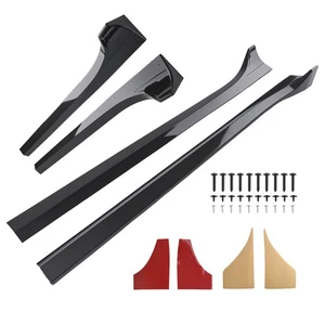 Black Side Skirt Body Kit for Tesla Model 3 17-23 Extension Panel ABS 2PCS - Picture 1 of 12