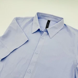 Lulu Lemon Airing Easy Kurzarm Button Up Herren Hemd Gr. M Flieder - Bild 1 von 8