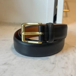 Vintage Coach Gürtel 5950 Herren Größe 38"/95cm schwarz Leder brüniert Rindsleder 1" Messing - Bild 1 von 12