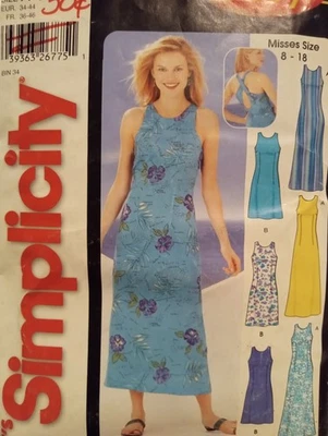 UC Women's Dress Sewing Pattern Summer Sun Dress Pattern Cross Back 5536 - Image 1 of 2